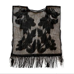 Black See Through Bathing Suit Cover NWOT